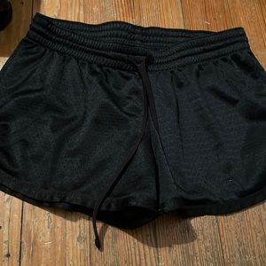 Black mesh shorts
